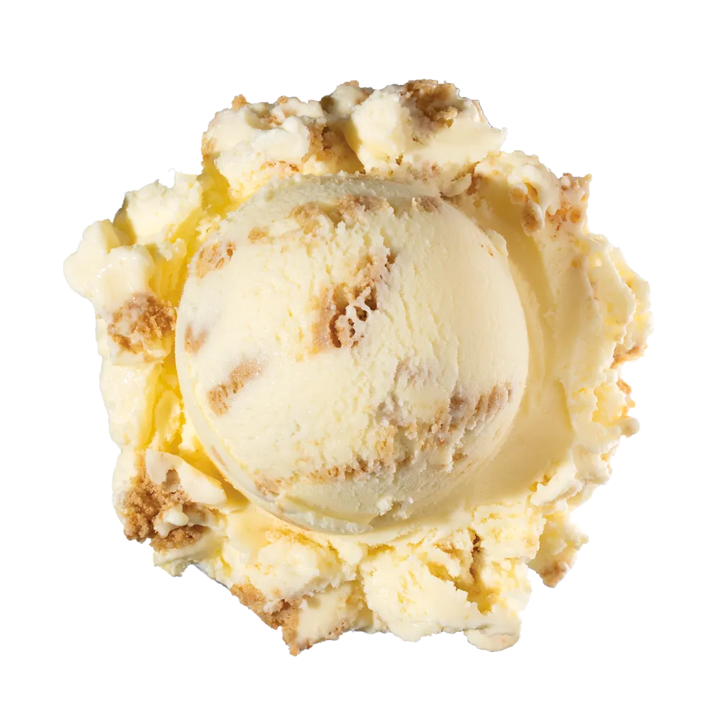 A scoop of Graeter's Key Lime Pie ice cream