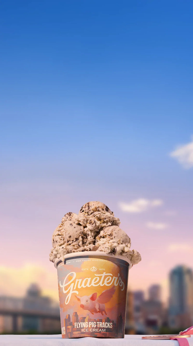 Flying Pig Tracks ice cream