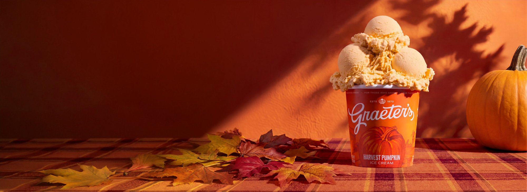 A pint of Graeter's Harvest Pumpkin ice cream.