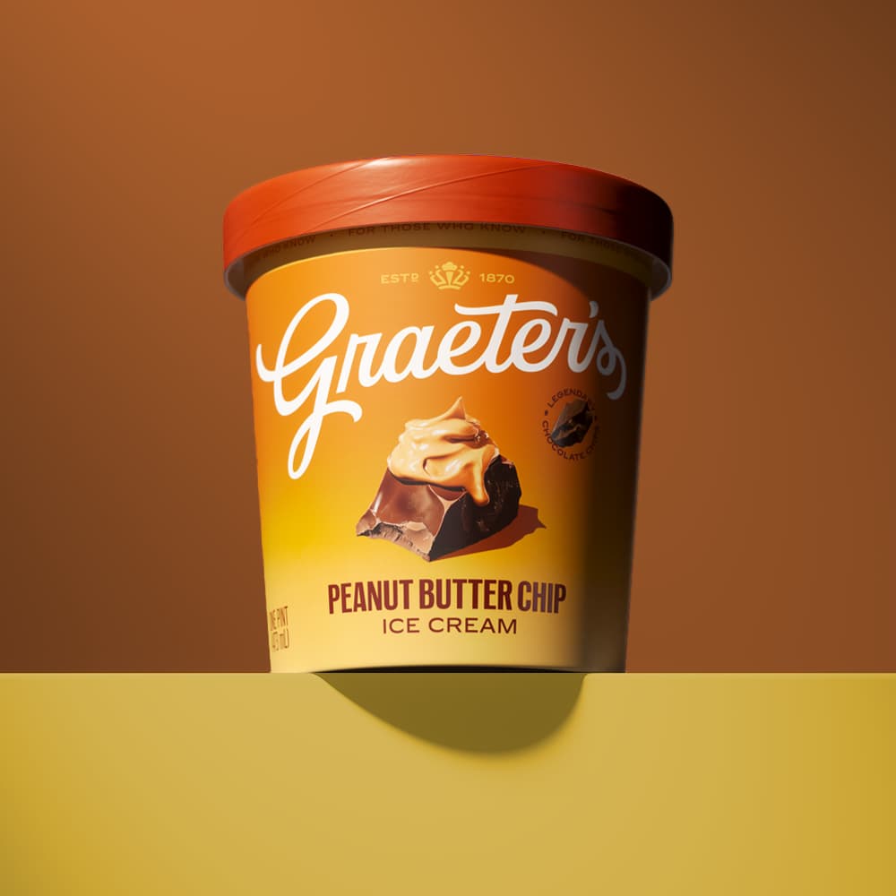 A pint of Peanut Butter Chip ice cream