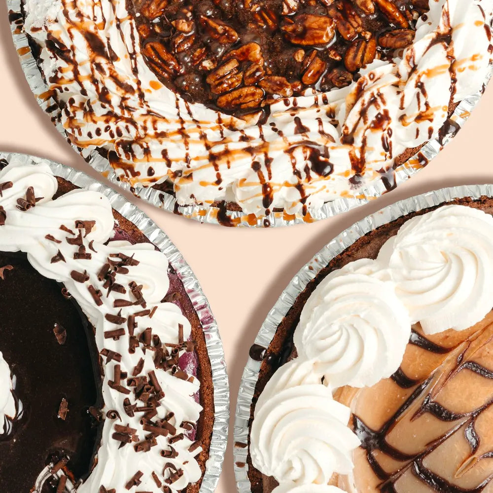 Three ice cream pies