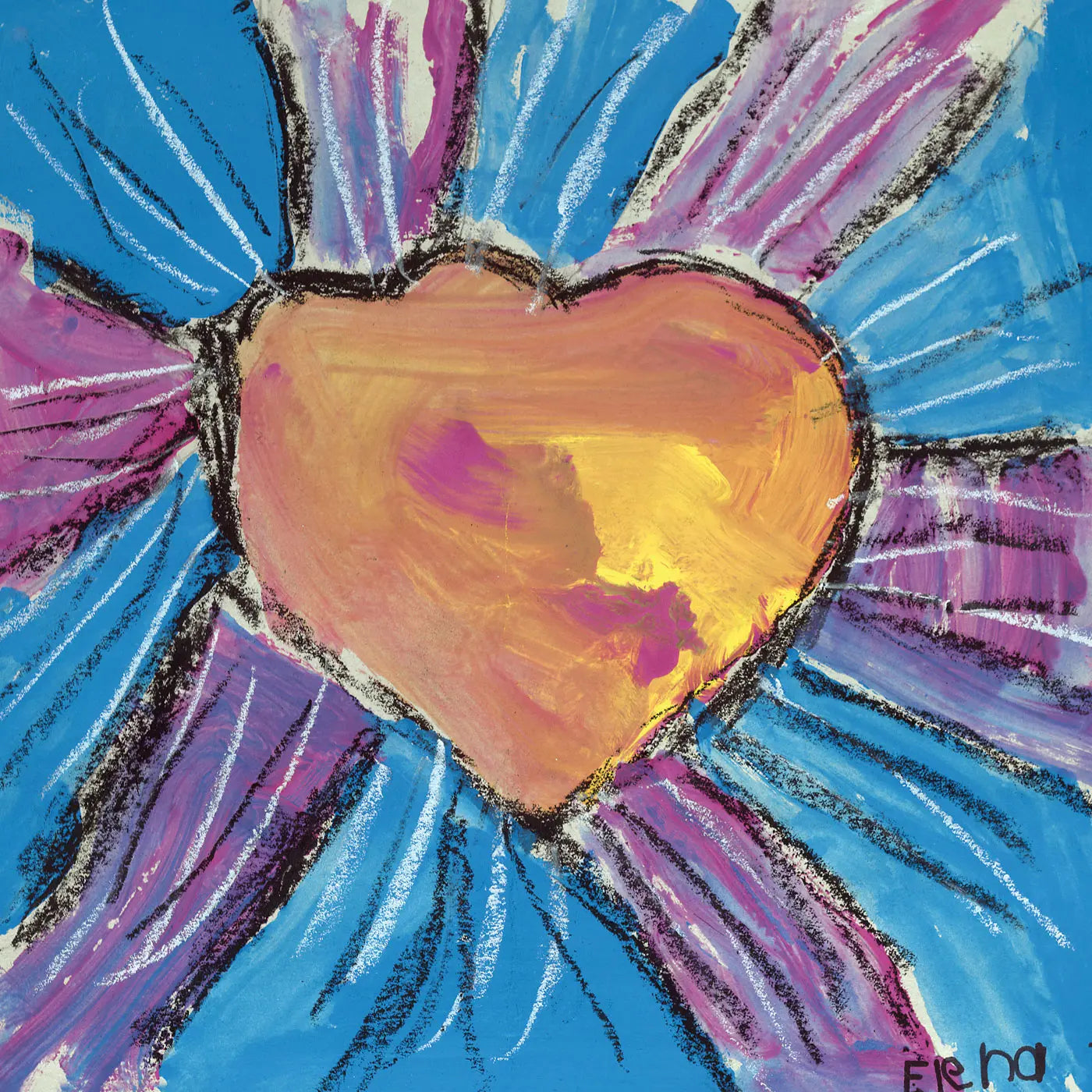 Elena Desserich's heart painting