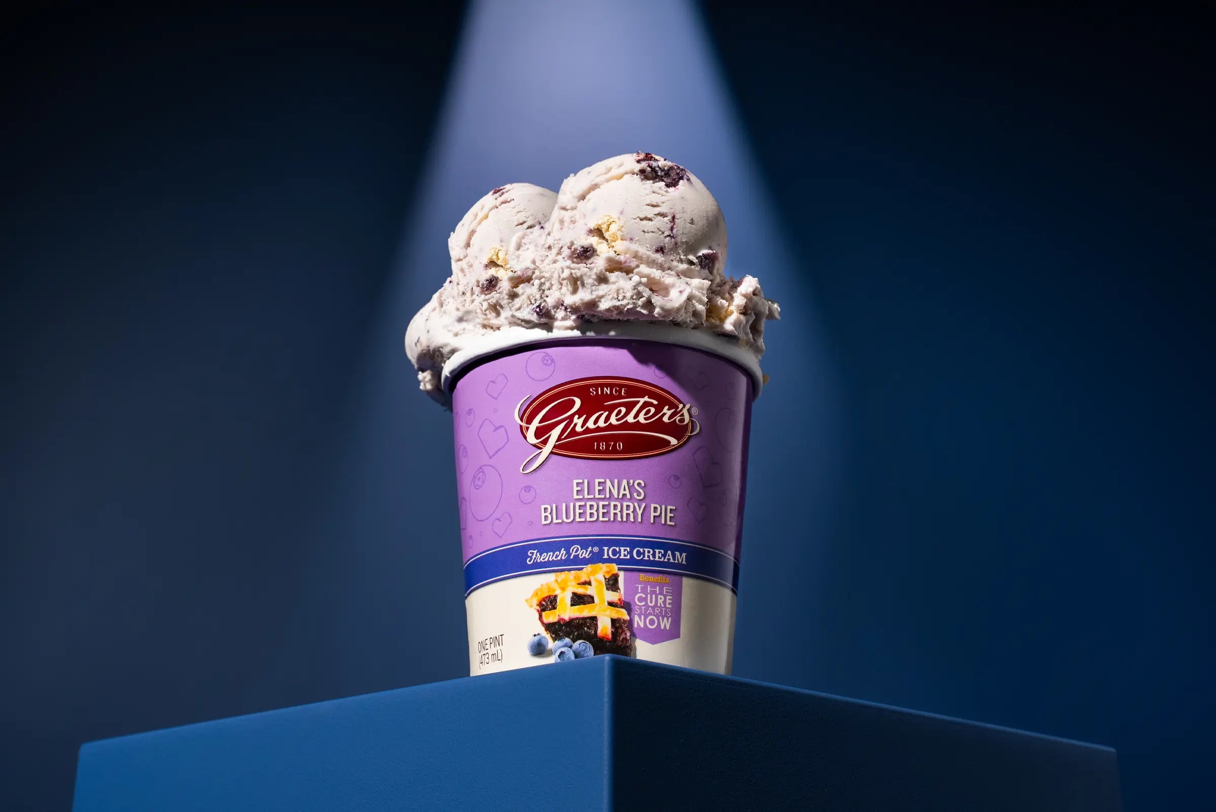 Elena's Blueberry Pie ice cream pint