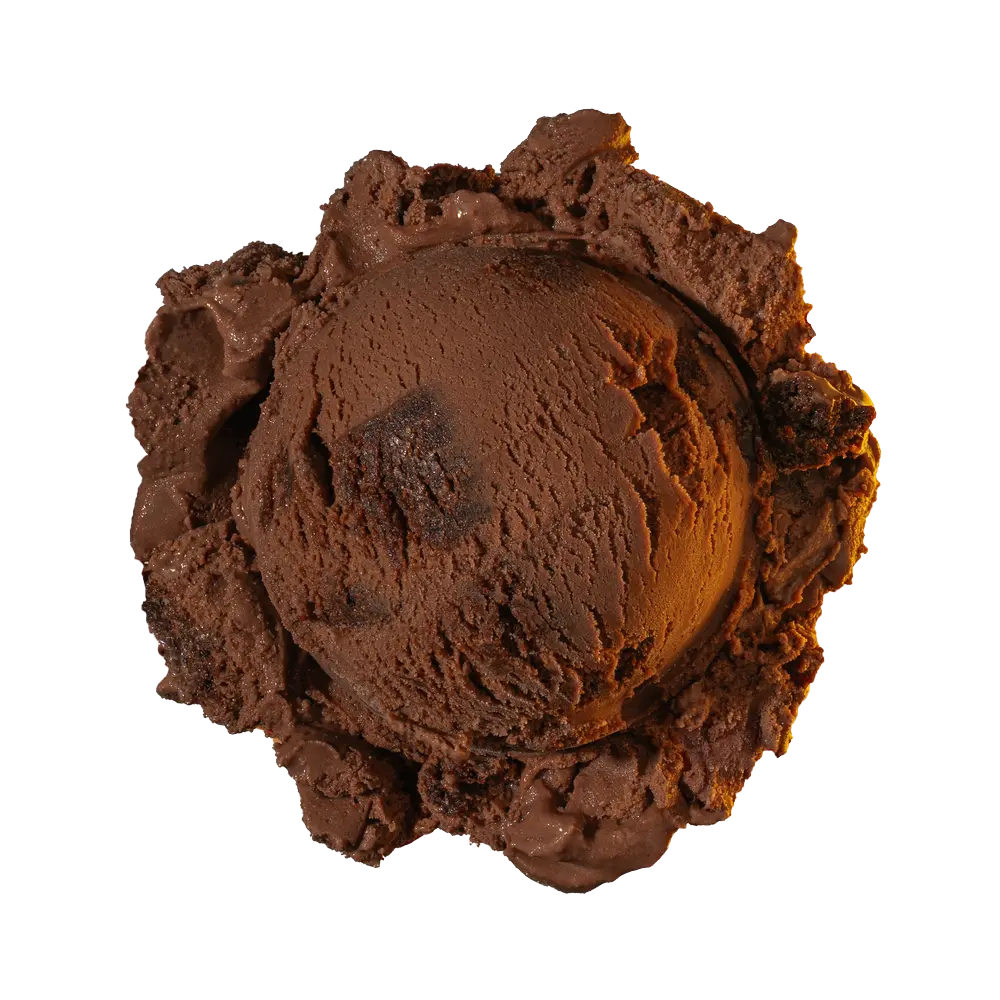 Dark Chocolate Brownie ice cream scoop