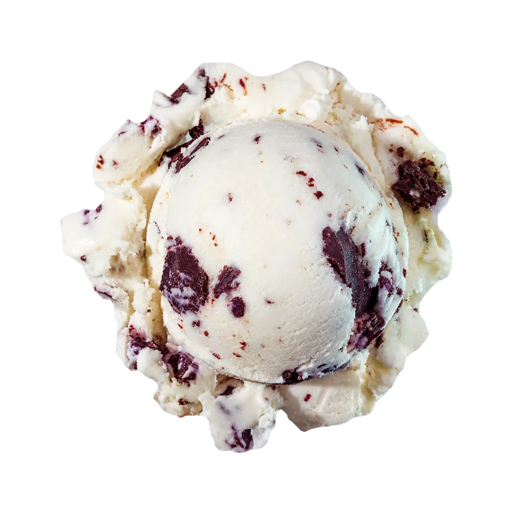 A scoop of Mint Chip ice cream