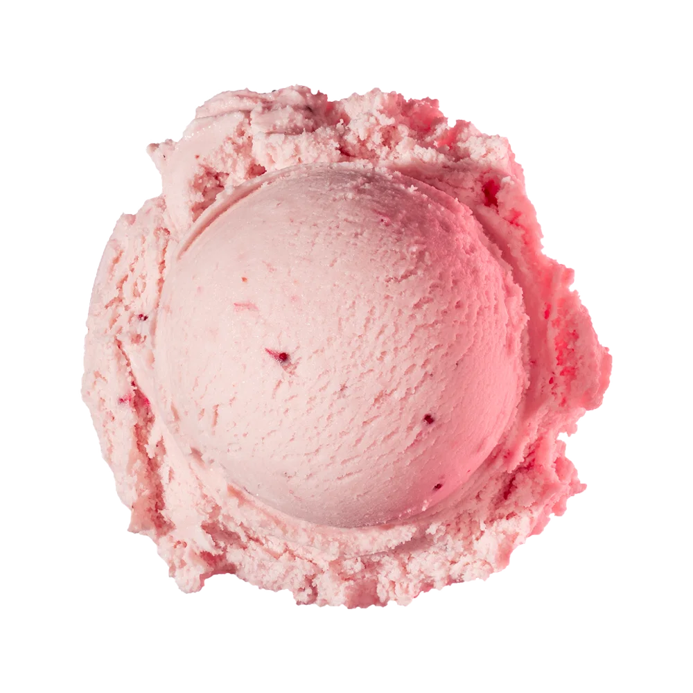 A scoop of Oregon Strawberry ice cream