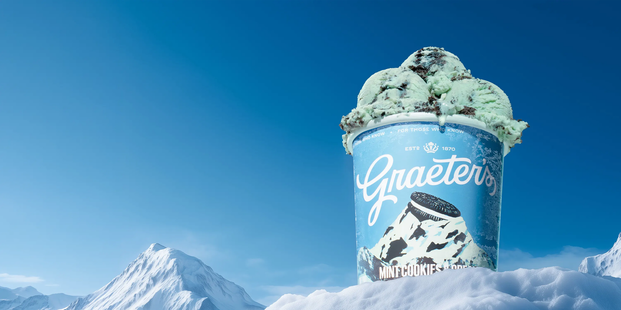 Mint Cookies & Cream on a mountain summit