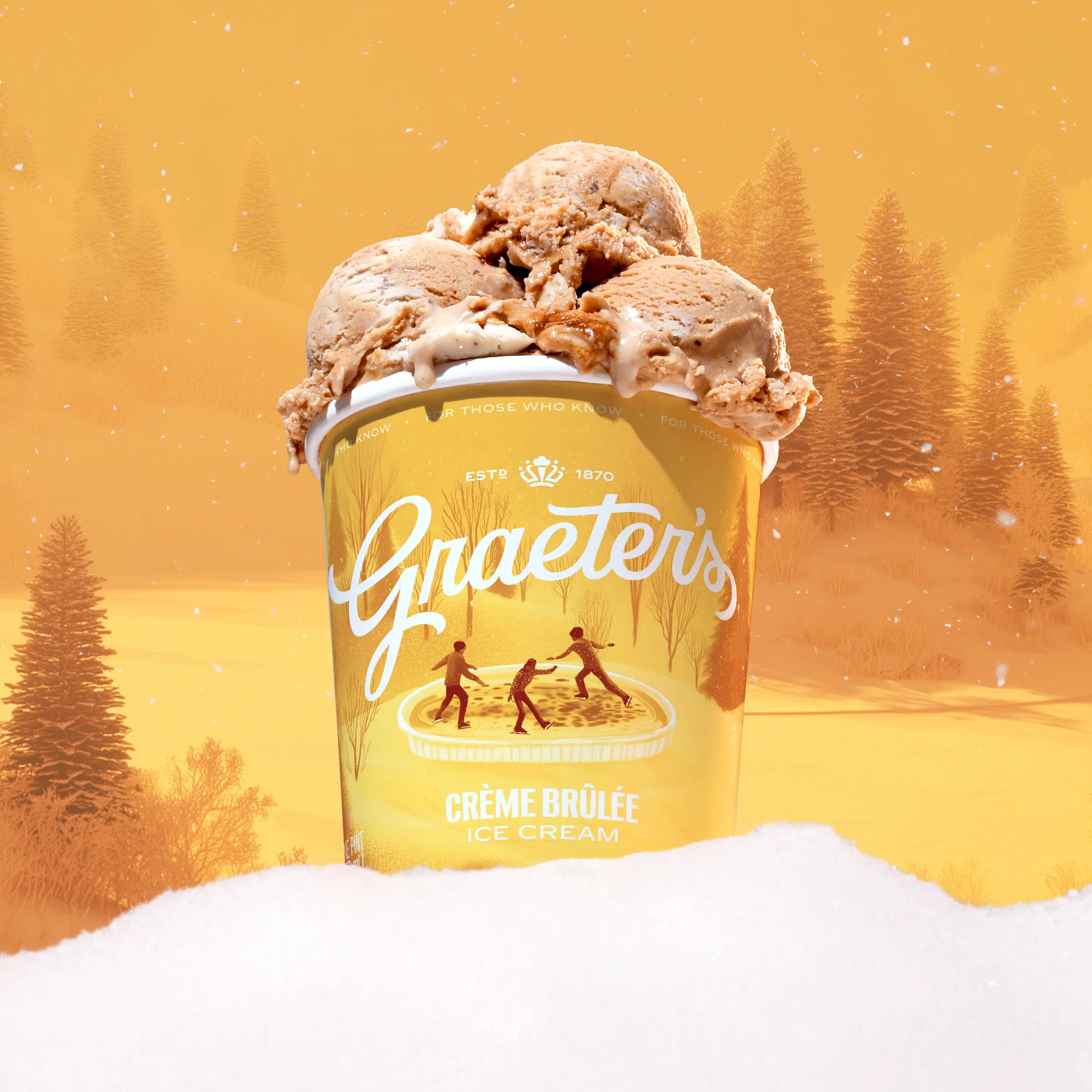 Crème brûlée ice cream pint