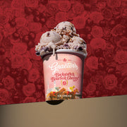 Backstretch Bourbon Cherry - Smooth bourbon ice cream layered with black cherries and praline pecans, crafted for a bold, indu...