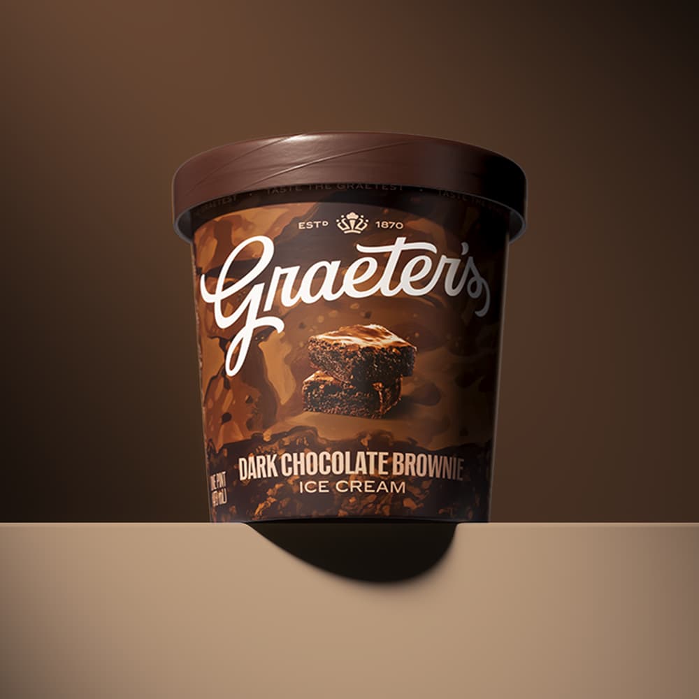 Graeter's Dark Chocolate Brownie Ice Cream Pint