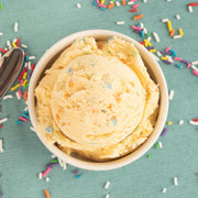 Birthday Cake - A celebratory blend of cake pieces and sprinkles in cake batter ice cream.