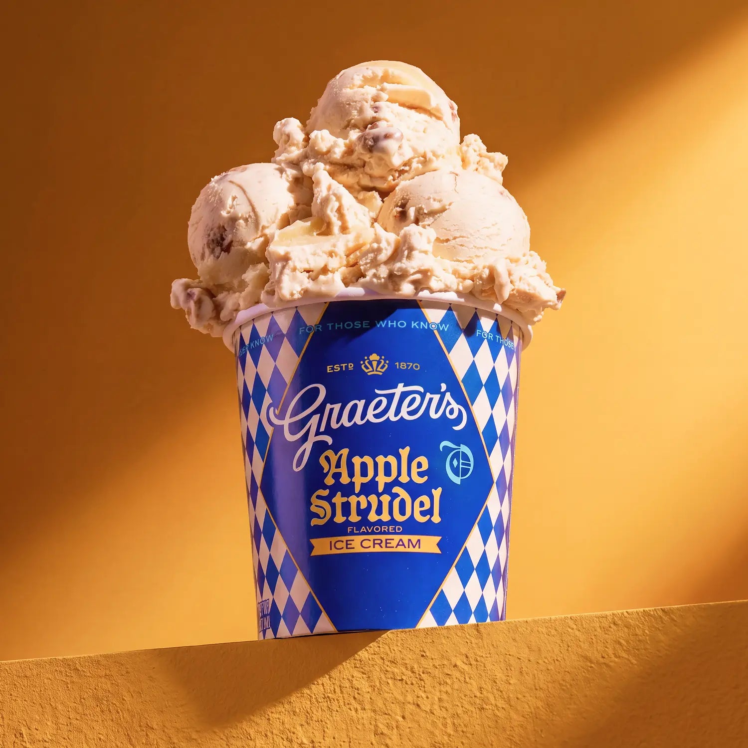 A pint of Graeter's Apple Strudel ice cream