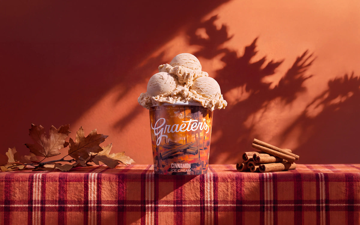 A pint of Graeter's Cinnamon ice cream.