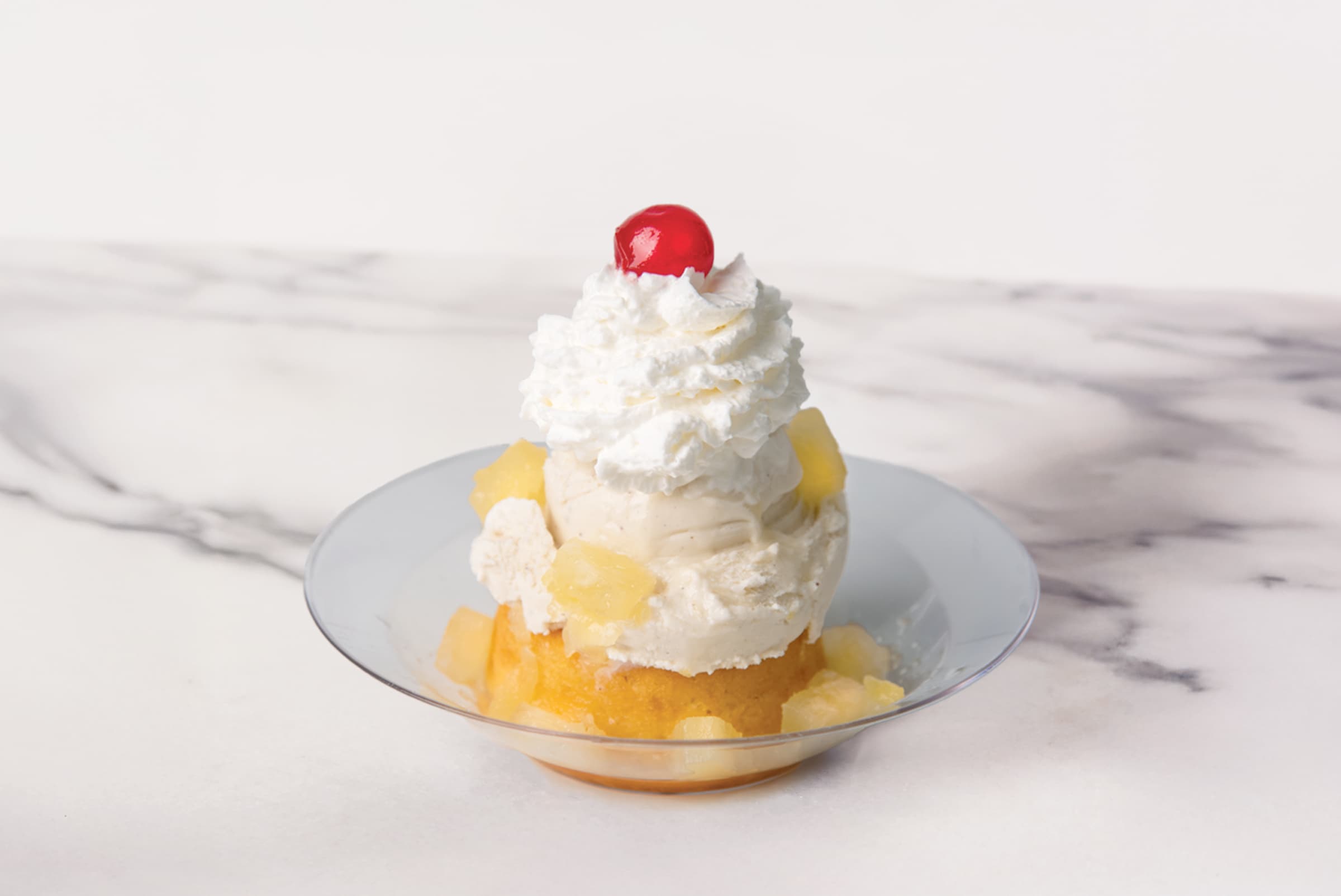 Pineapple upside down sundae