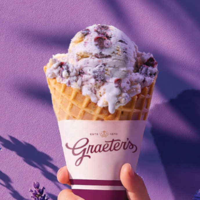 Elena's Blueberry Pie ice cream cone