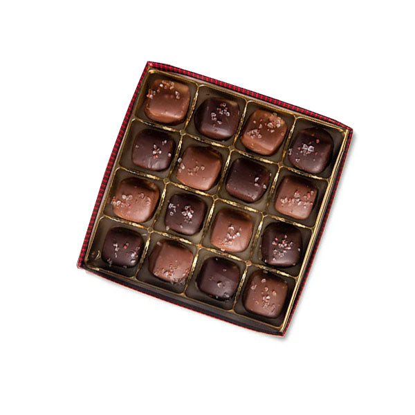 Box of chocolates with a white background - Graeter's Sea Salt Caramels