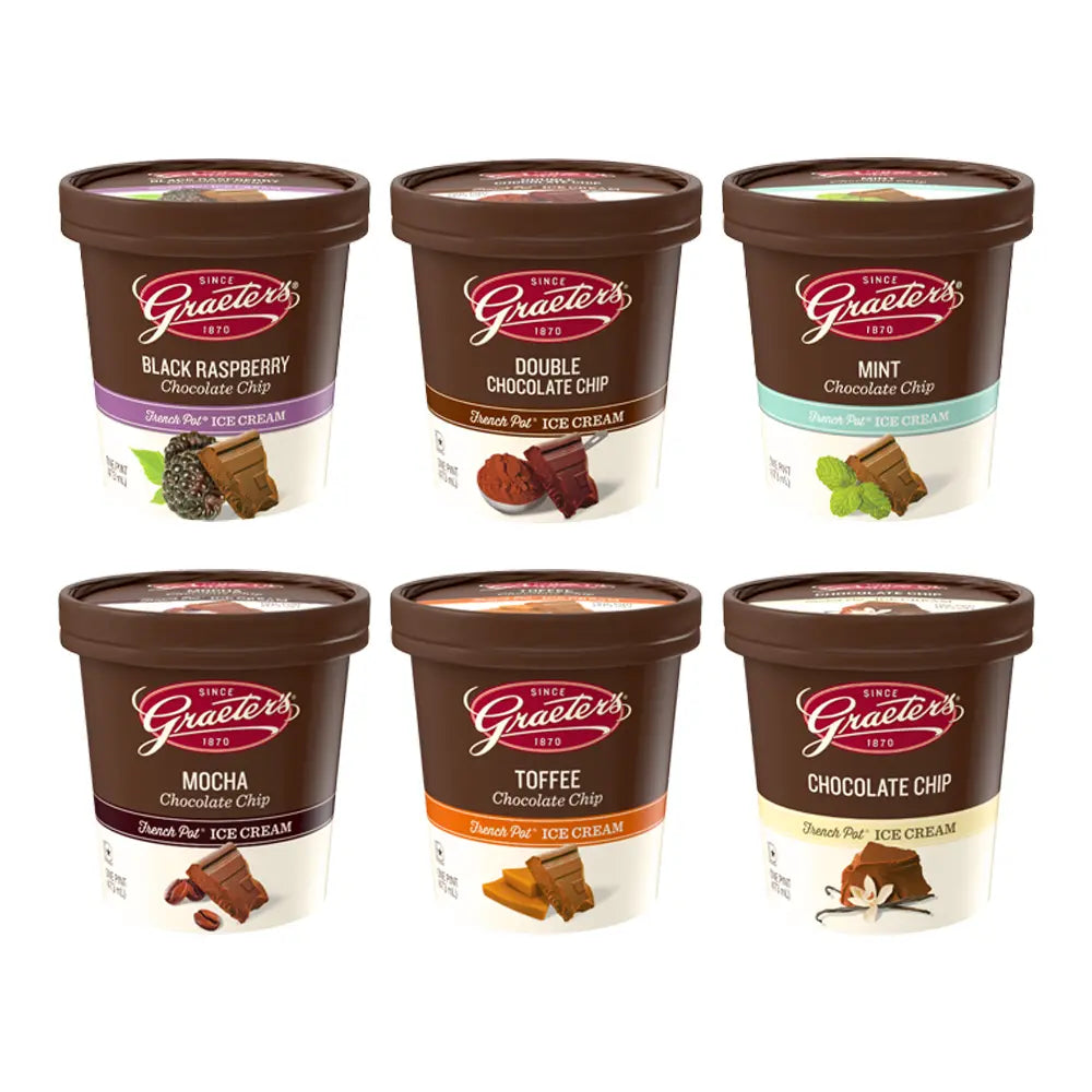 Graeter's Ice Cream Signature Chip 6 Pint Selection