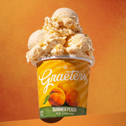 Summer Peach - Sweet succulent pieces of peach swirl into our creamy French Pot® ice cream . A scoop makes a sl ...