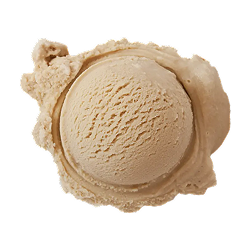 Vienna coffee ice cream: a single scoop of light brown ice cream