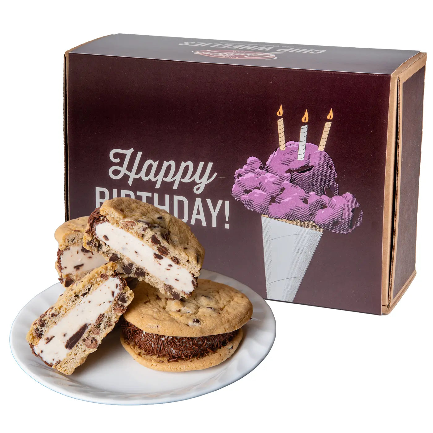 Graeter's Vanilla Chocolate Chip Wheelies "Happy Birthday" Gift Box