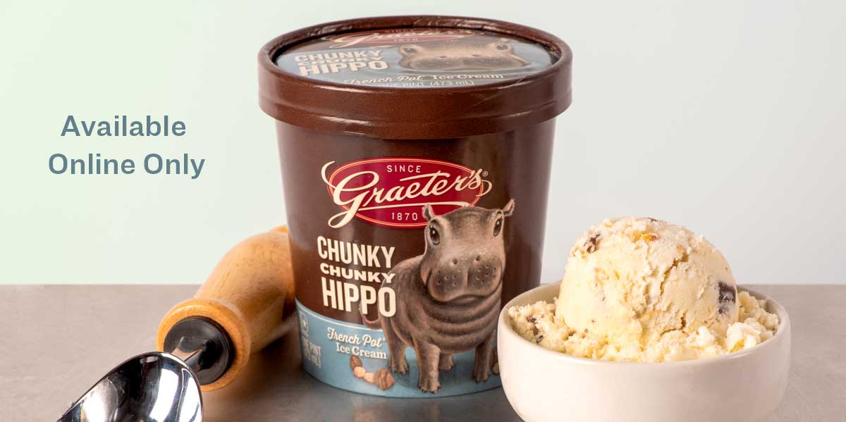 Graeter’s Ice Cream Celebrates the Birth of Fiona’s Brother, Fritz, with an Online Flavor Release of Chunky Chunky Hippo