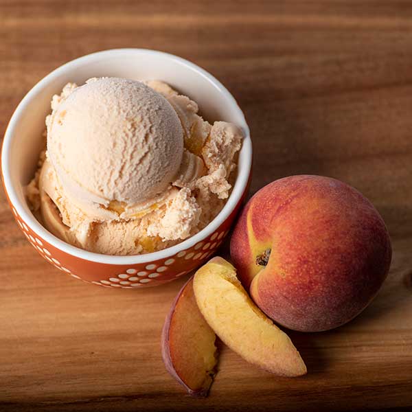 Scoop of Graeter's Peach Ice Cream
