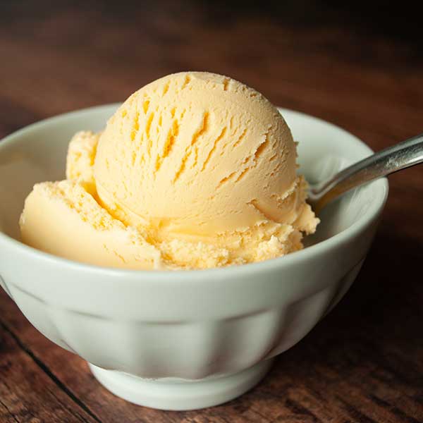 Scoop of Graeter's Orange & Cream Ice Cream