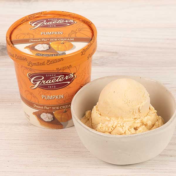 Scoop of Graeter's Pumpkin Ice Cream