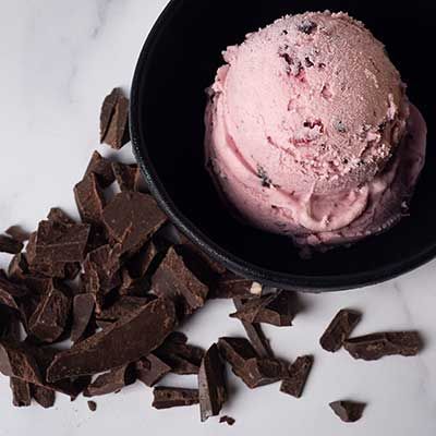 Scoop of Graeter's Cherry Chocolate Chip Ice Cream