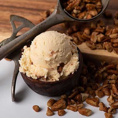 Scoop of Graeter's Brown Butter Bourbon Pecan Ice Cream