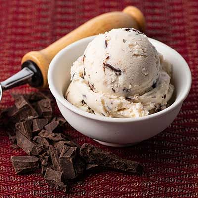 Scoop of Graeter's Coconut Chocolate Chip Ice Cream