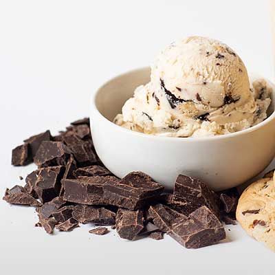 Scoop of Graeter's Cookie Dough Chocolate Chip Ice Cream