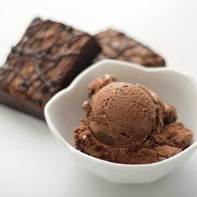 Scoop of Graeter's Dark Chocolate Brownie Ice Cream