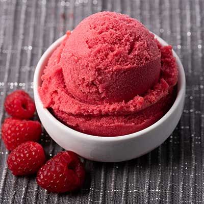 Scoop of Graeter's Raspberry Sorbet