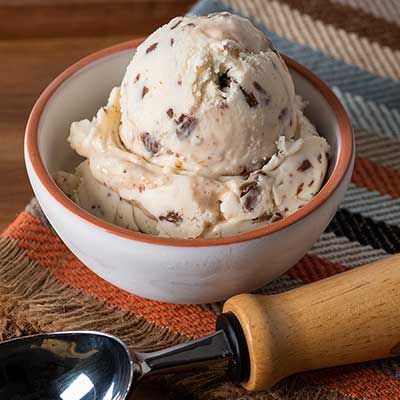 Scoop of Graeter's Toffee Chocolate Chip Ice Cream