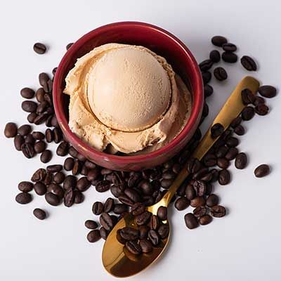 Scoop of Graeter's Vienna Coffee Ice Cream